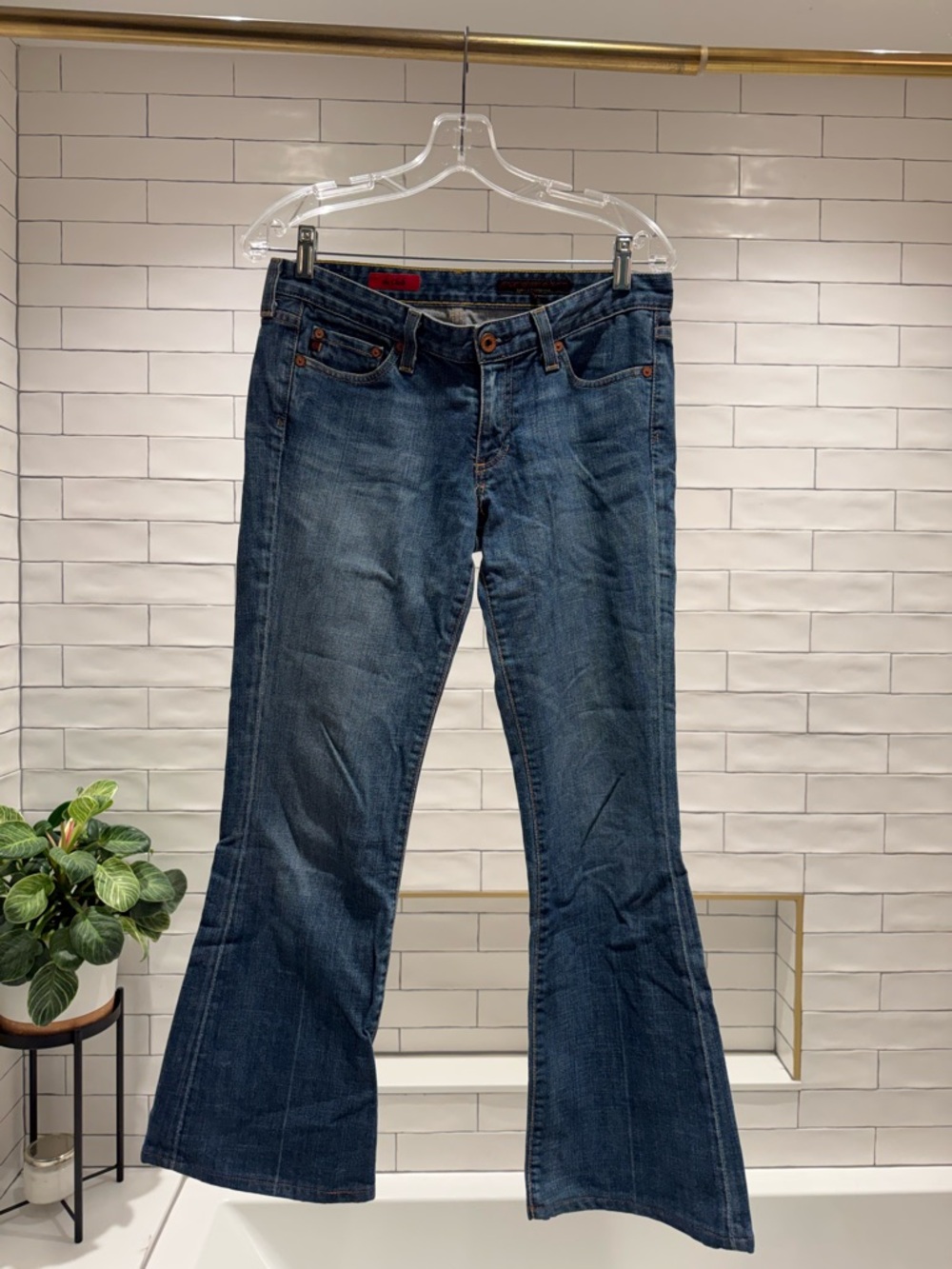 AG Adriano Goldschmied Medium-Dark Blue Flare Jeans
